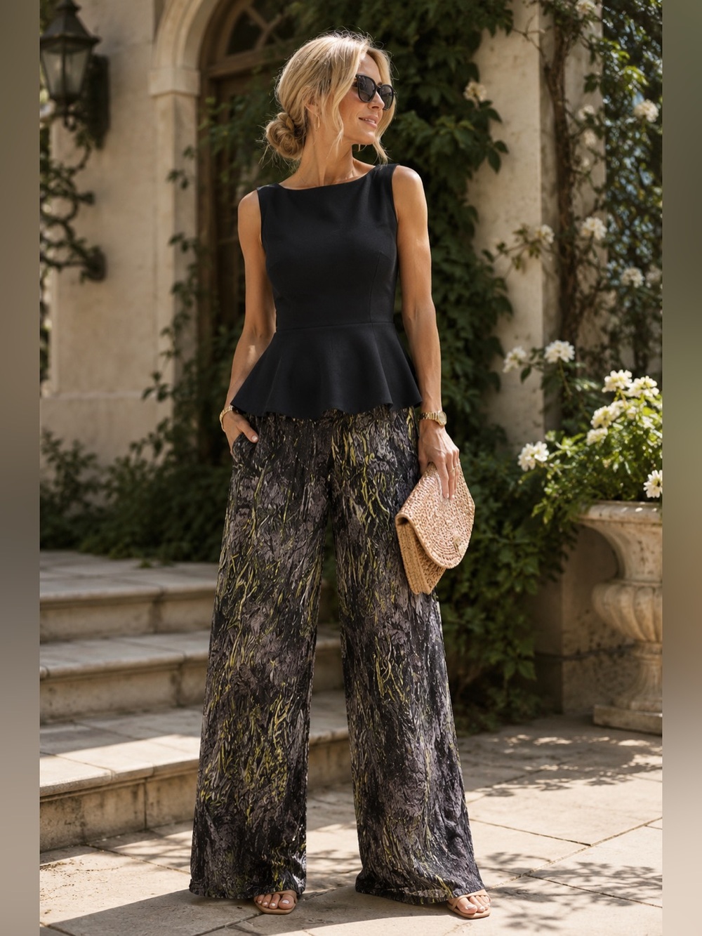 Bitte Kai Rand Designer Wide Leg Pants $334 Retail Statement Luxe
